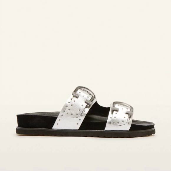 NEW FRANKIE4 women's deon stud sandal in silver - Picture 1 of 5